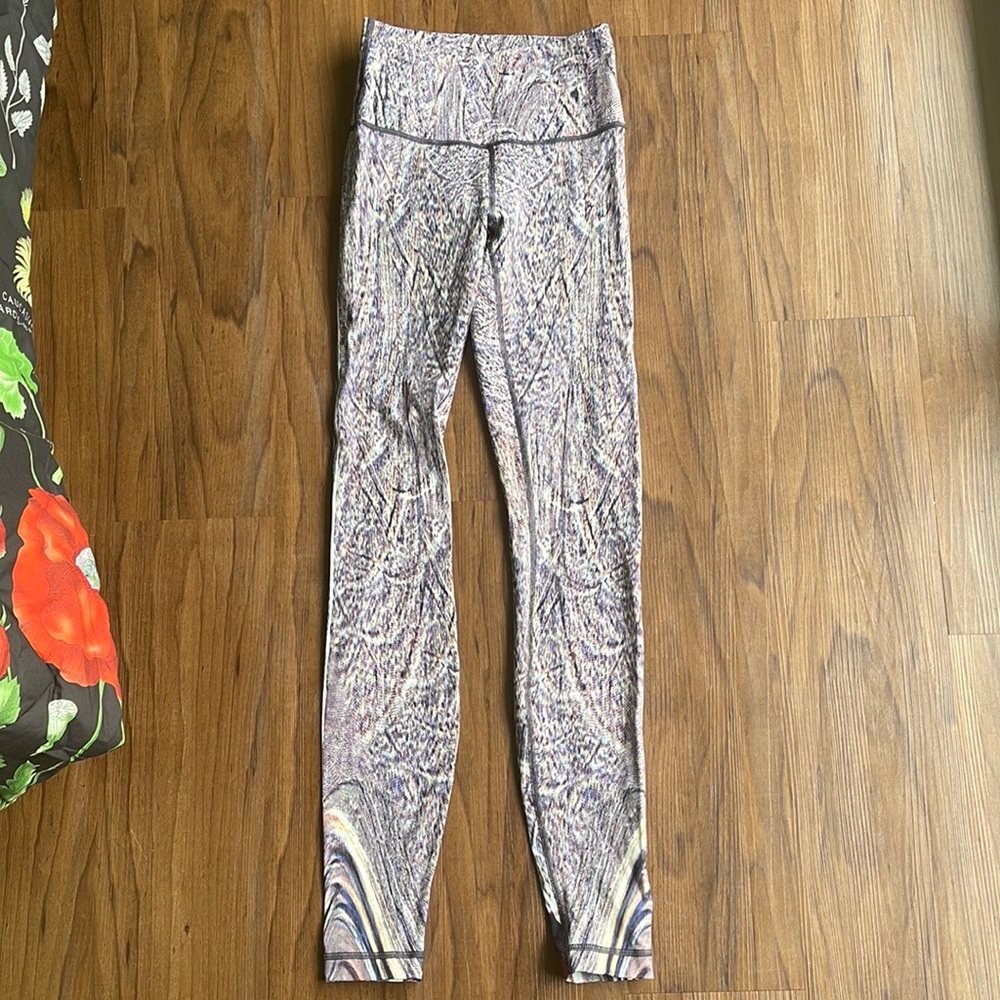 Lululemon Athletica Wunder Under High Rise Nulux Tights Leggings in Multi